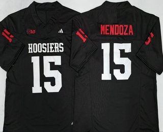 Indiana Hoosiers #15 Fernando Mendoza Black College Football Jersey