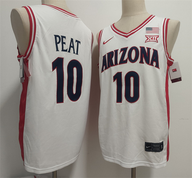 Arizona Wildcats #10 Koa Peat White Stitched Jersey