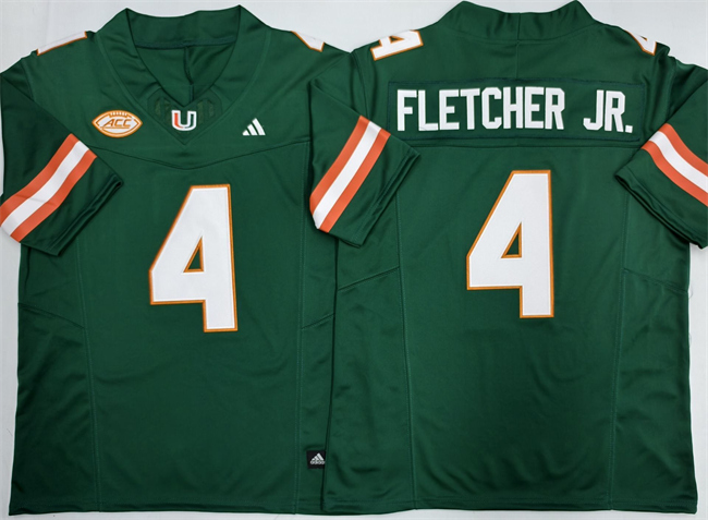 Miami Hurricanes #4 Mark Fletcher Jr. Green F.U.S.E. 2026 Stitched Football Jersey