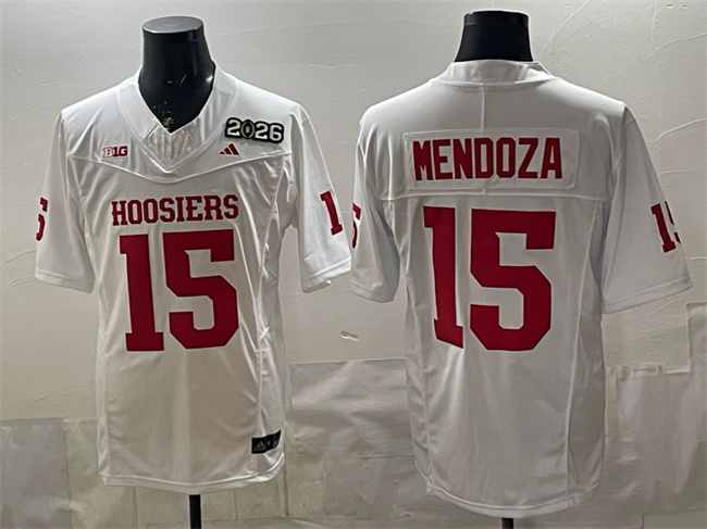 Indiana Hoosiers #15 Fernando Mendoza White F.U.S.E. 2026 Patch Stitched Football Jersey