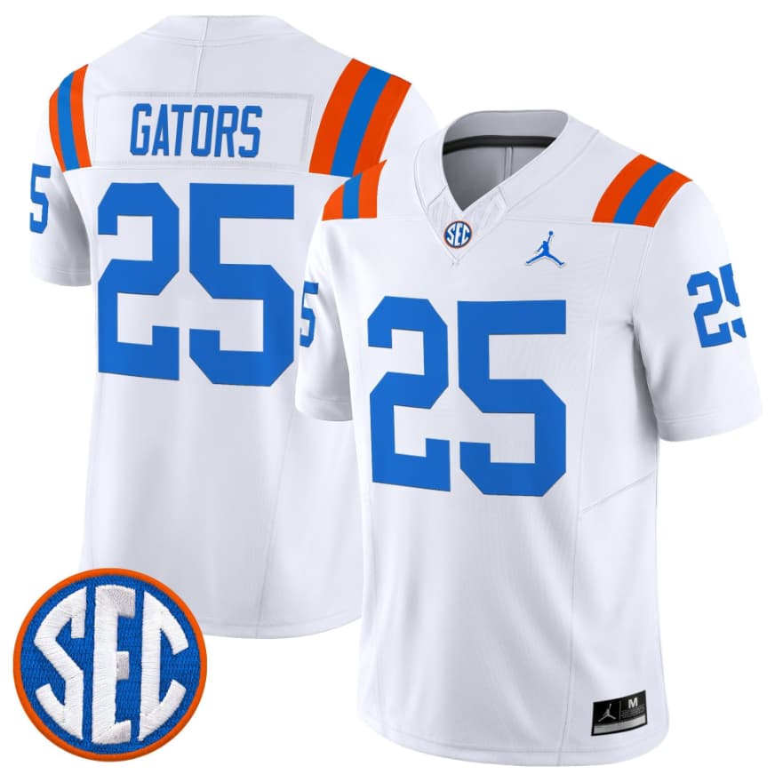 Florida Gators #25 Gators White ??1960s Throwback?? F.U.S.E. Vapor Limited Stitched Jersey Florida Gators #25 Gators White ??1960s Throwback?? F.U.S.E. Vapor Limited Stitched Jersey