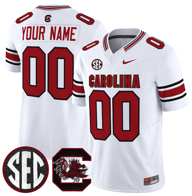 South Carolina Gamecocks Custom White 2026 F.U.S.E. Stitched Nike Jersey
