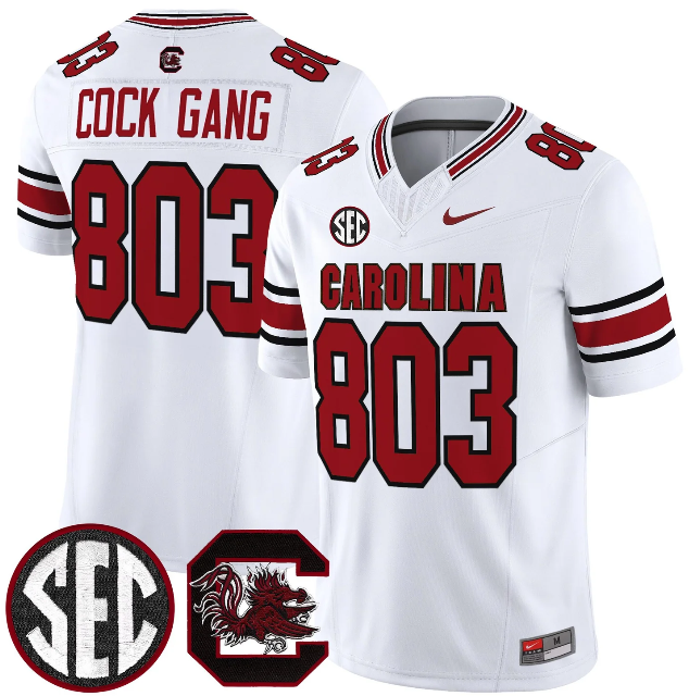 South Carolina Gamecocks #803 Cock Gang White 2026 F.U.S.E. Stitched Nike Jersey South Carolina Gamecocks #803 Cock Gang White 2026 F.U.S.E. Stitched Nike Jersey