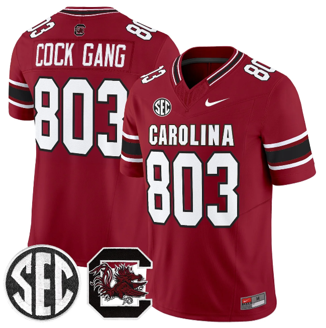 South Carolina Gamecocks #803 Cock Gang Garnet 2026 F.U.S.E. Stitched Nike Jersey South Carolina Gamecocks #803 Cock Gang Garnet 2026 F.U.S.E. Stitched Nike Jersey