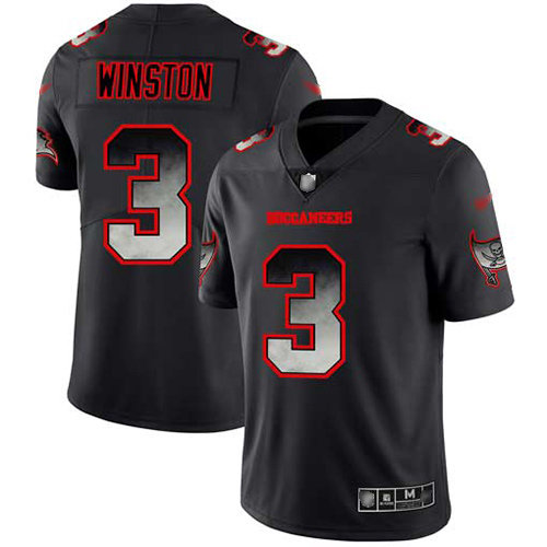 Tampa Bay Buccaneers #3 Jameis Winston Black Stitched NFL Vapor Untouchable Limited Smoke Fashion Jersey Tampa Bay Buccaneers #3 Jameis Winston Black Stitched NFL Vapor Untouchable Limited Smoke Fashion Jersey