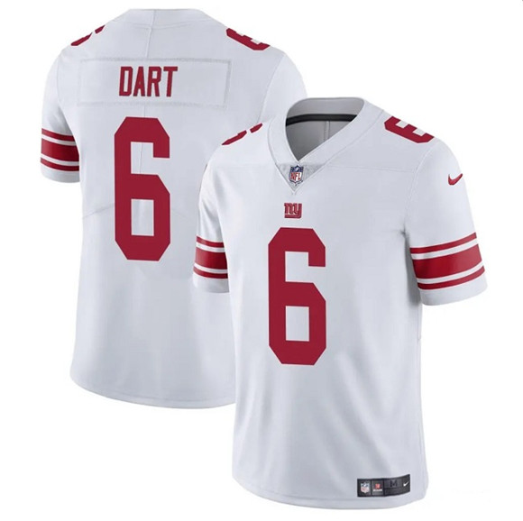New York Giants #6 Jaxson Dart White 2025 Draft Vapor Untouchable Limited Football Stitched Jersey