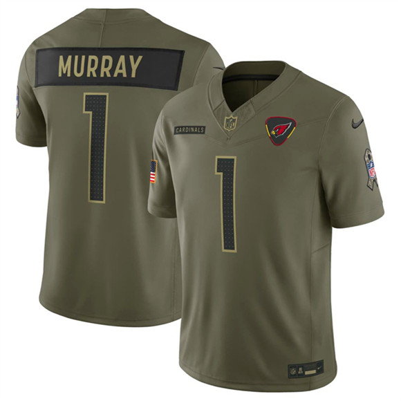 Arizona Cardinals #1 Kyler Murray Olive 2025 F.U.S.E. Salute to Service Limited Football Stitched Jersey Arizona Cardinals #1 Kyler Murray Olive 2025 F.U.S.E. Salute to Service Limited Football Stitched Jersey