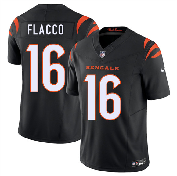 Cincinnati Bengals #16 Joe Flacco Black 2025 F.U.S.E. Vapor Untouchable Limited Football Stitched Jersey
