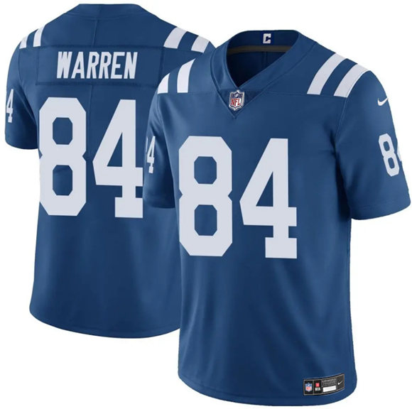 Indianapolis Colts #84 Tyler Warren Blue Vapor Limited Football Stitched Jersey