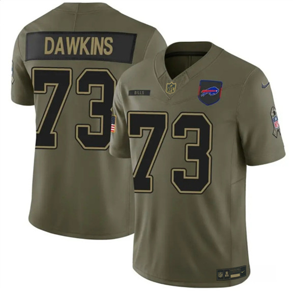 Buffalo Bills #73 Dion Dawkins Olive 2025 F.U.S.E. Salute to Service Limited Football Stitched Jersey