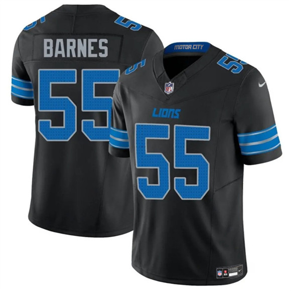 Detroit Lions #55 Derrick Barnes Black 2025 F.U.S.E. Vapor Limited Football Stitched Game Jersey
