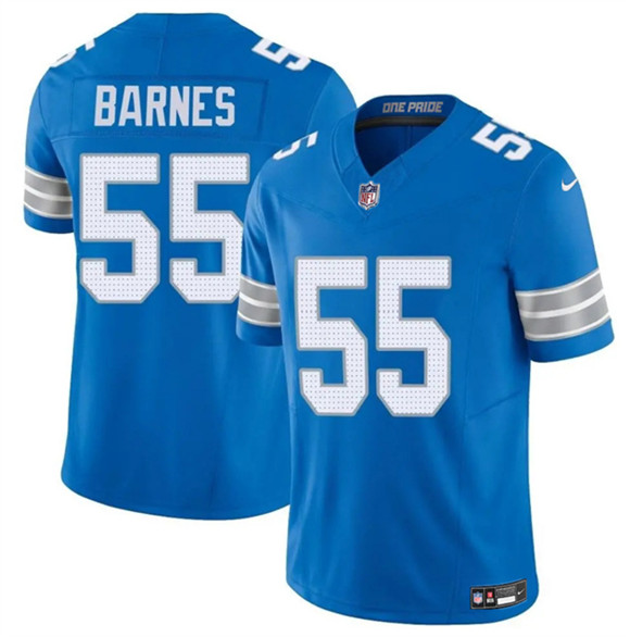 Detroit Lions #55 Derrick Barnes Blue 2025 F.U.S.E. Vapor Limited Football Stitched Game Jersey