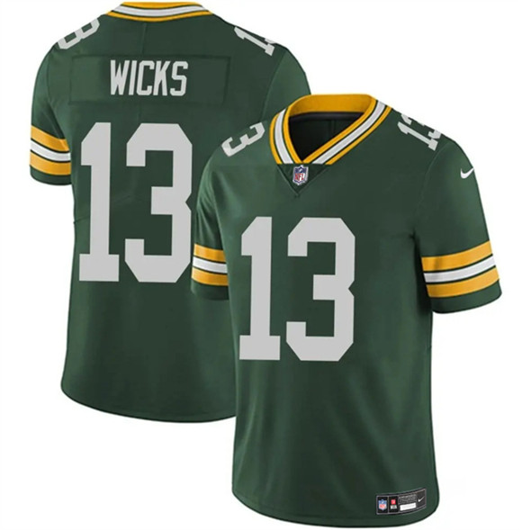 Green Bay Packers #13 Dontayvion Wicks Green 2025 Vapor Untouchable Limited Football Stitched Jersey