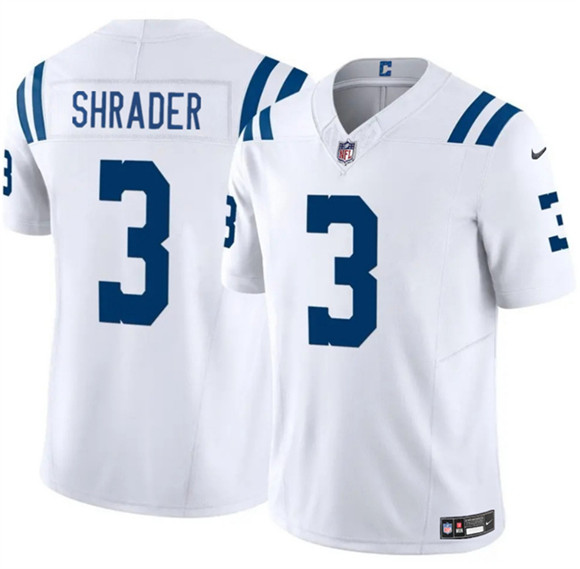 Indianapolis Colts #3 Spencer Shrader White 2025 F.U.S.E. Vapor Limited Football Stitched Jersey