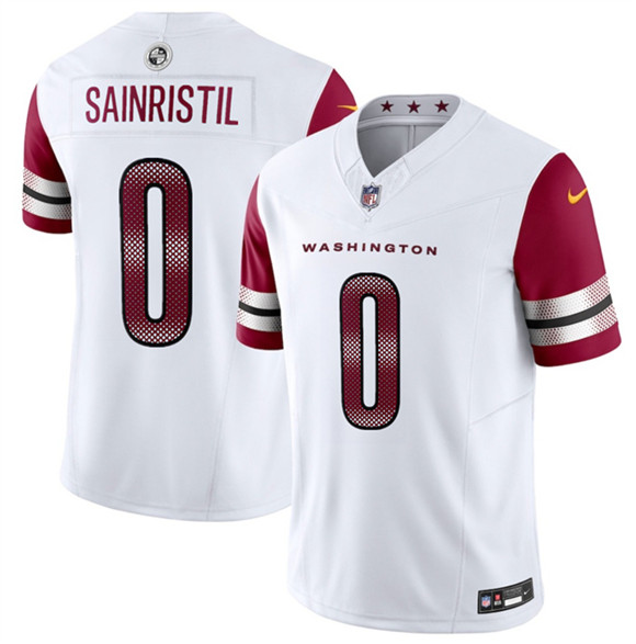 Washington Commanders #0 Mike Sainristill White 2025 F.U.S.E. Vapor Limited Football Stitched Jersey Washington Commanders #0 Mike Sainristill White 2025 F.U.S.E. Vapor Limited Football Stitched Jersey