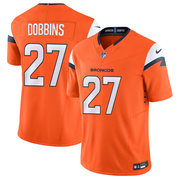 Denver Broncos #27 J.K. Dobbins Orange 2025 F.U.S.E. Vapor Limited Football Stitched Jersey Denver Broncos #27 J.K. Dobbins Orange 2025 F.U.S.E. Vapor Limited Football Stitched Jersey