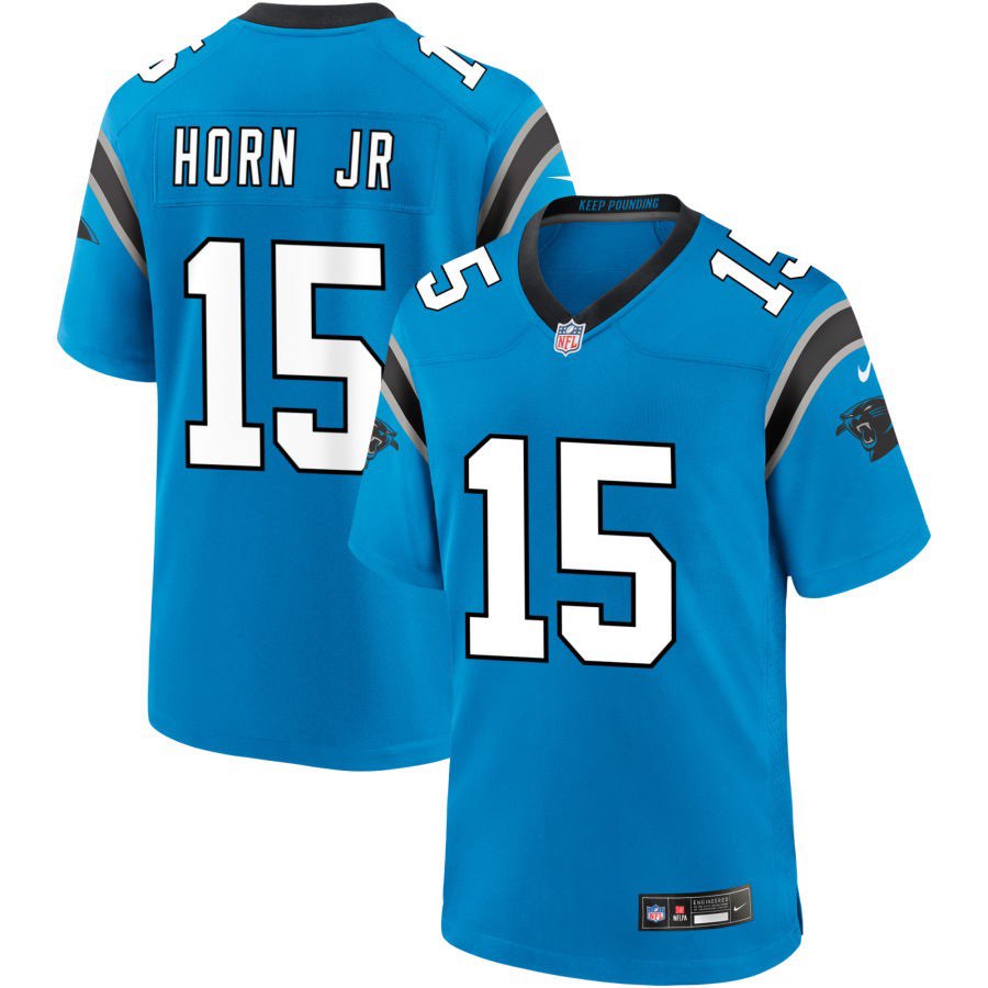 Carolina Panthers #15 Jimmy Horn Jr Blue 2025 Vapor Limited Stitched Football Jersey