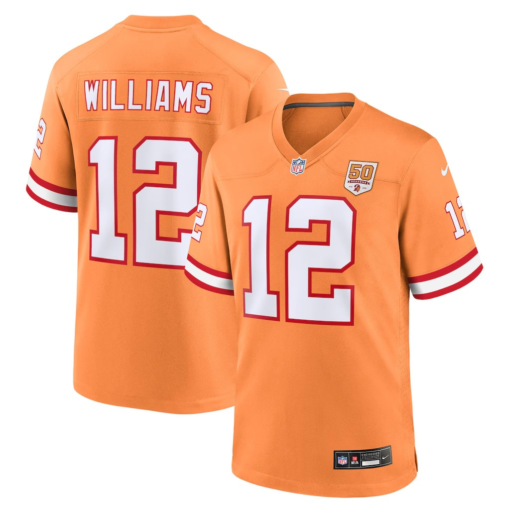 Tampa Bay Buccaneers #12 Doug Williams Orange Limited Stitched Jersey Tampa Bay Buccaneers #12 Doug Williams Orange Limited Stitched Jersey
