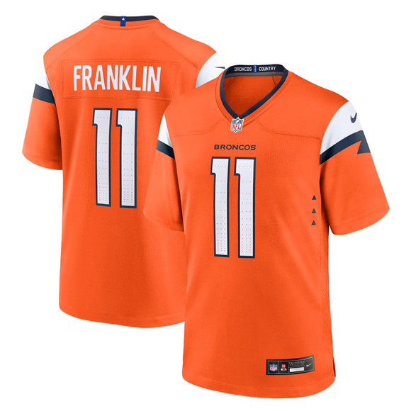 Denver Broncos #11 Troy Franklin Orange 2025 Alternate Football Stitched Game Jersey Denver Broncos #11 Troy Franklin Orange 2025 Alternate Football Stitched Game Jersey
