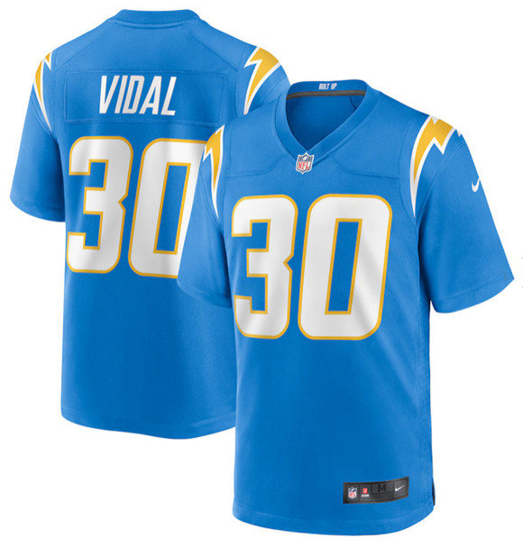 Los Angeles Chargers #30 Kimani Vidal Blue 2025 Football Stitched Game Jersey Los Angeles Chargers #30 Kimani Vidal Blue 2025 Football Stitched Game Jersey