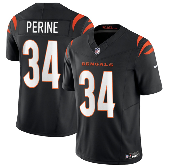 Cincinnati Bengals #34 Samaje Perine Black 2025 F.U.S.E. Vapor Untouchable Limited Stitched Football Jersey