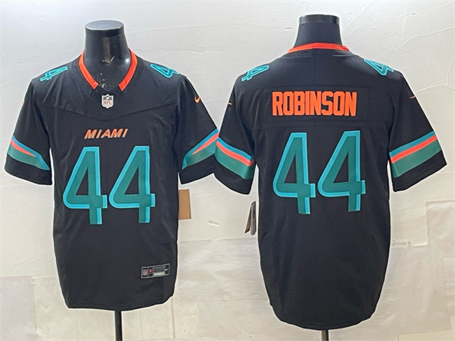Miami Dolphins #44 Chop Robinson Black 2025 F.U.S.E. ??Rivalries?? Vapor Limited Stitched Football Jersey Miami Dolphins #44 Chop Robinson Black 2025 F.U.S.E. ??Rivalries?? Vapor Limited Stitched Football Jersey