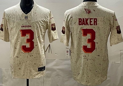 Arizona Cardinals #3 Budda Baker Limited Cream Rivalries FUSE Vapor Jersey Arizona Cardinals #3 Budda Baker Limited Cream Rivalries FUSE Vapor Jersey