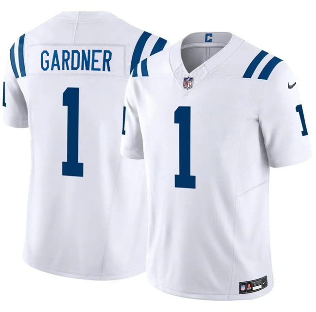 Indianapolis Colts #1 Sauce Gardner White 2025 F.U.S.E. Vapor Limited Stitched Football Jersey Indianapolis Colts #1 Sauce Gardner White 2025 F.U.S.E. Vapor Limited Stitched Football Jersey