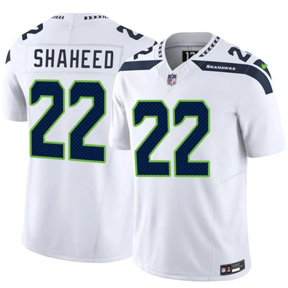 Seattle Seahawks #22 Rashid Shaheed White 2025 F.U.S.E. Vapor Untouchable Limited Football Stitched Jersey Seattle Seahawks #22 Rashid Shaheed White 2025 F.U.S.E. Vapor Untouchable Limited Football Stitched Jersey