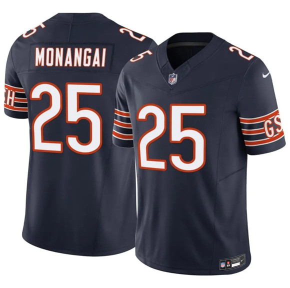 Chicago Bears #25 Kyle Monangai Navy 2025 F.U.S.E. Vapor Untouchable Limited Football Stitched Jersey Chicago Bears #25 Kyle Monangai Navy 2025 F.U.S.E. Vapor Untouchable Limited Football Stitched Jersey