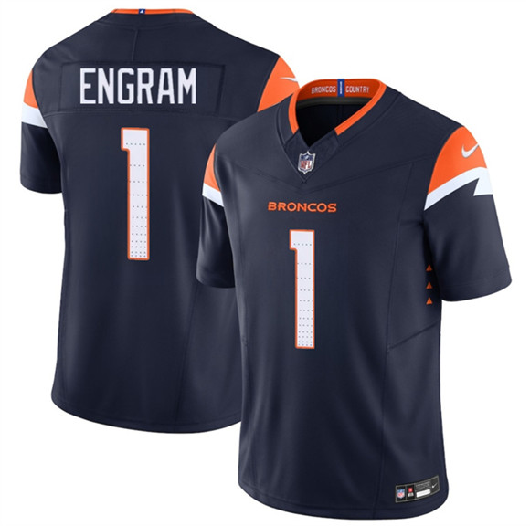 Denver Broncos #1 Evan Engram Navy F.U.S.E. Vapor Limited Football Stitched Jersey Denver Broncos #1 Evan Engram Navy F.U.S.E. Vapor Limited Football Stitched Jersey