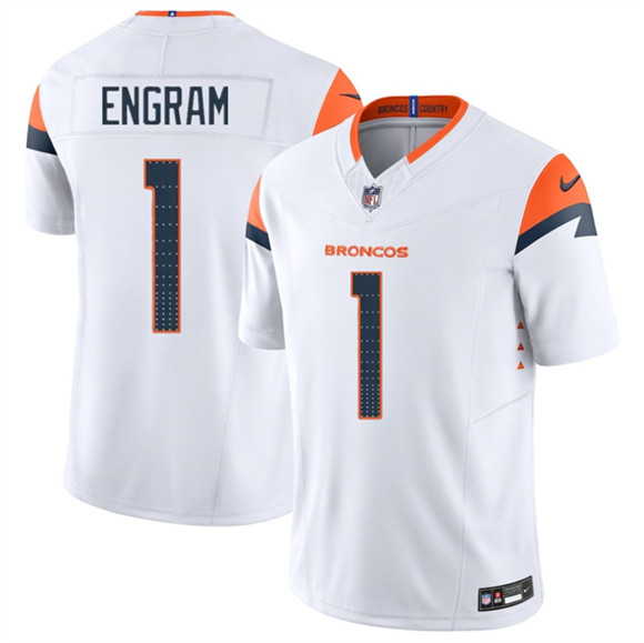 Denver Broncos #1 Evan Engram White 2025 F.U.S.E. Vapor Limited Football Stitched Jersey Denver Broncos #1 Evan Engram White 2025 F.U.S.E. Vapor Limited Football Stitched Jersey