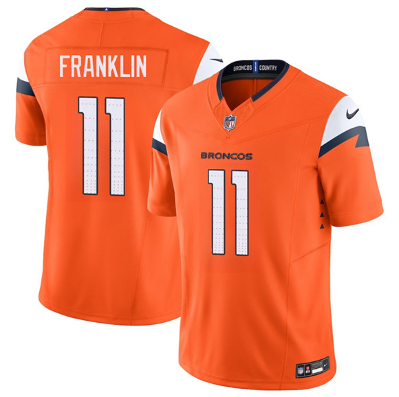 Denver Broncos #11 Troy Franklin Orange 2025 F.U.S.E. Vapor Limited Football Stitched Jersey Denver Broncos #11 Troy Franklin Orange 2025 F.U.S.E. Vapor Limited Football Stitched Jersey