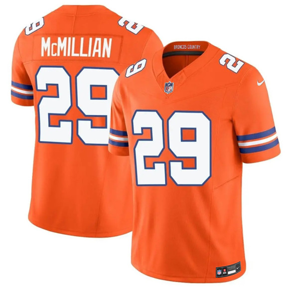 Denver Broncos #29 Ja'Quan McMillan Orange Mile High Collection 1977 Throwback Vapor Limited Football Stitched Jersey Denver Broncos #29 Ja'Quan McMillan Orange Mile High Collection 1977 Throwback Vapor Limited Football Stitched Jersey
