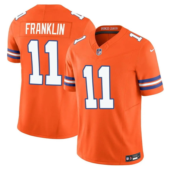 Denver Broncos #11 Troy Franklin Orange F.U.S.E. Mile High Collection 1977 Throwback Vapor Limited Football Stitched Jersey Denver Broncos #11 Troy Franklin Orange F.U.S.E. Mile High Collection 1977 Throwback Vapor Limited Football Stitched Jersey