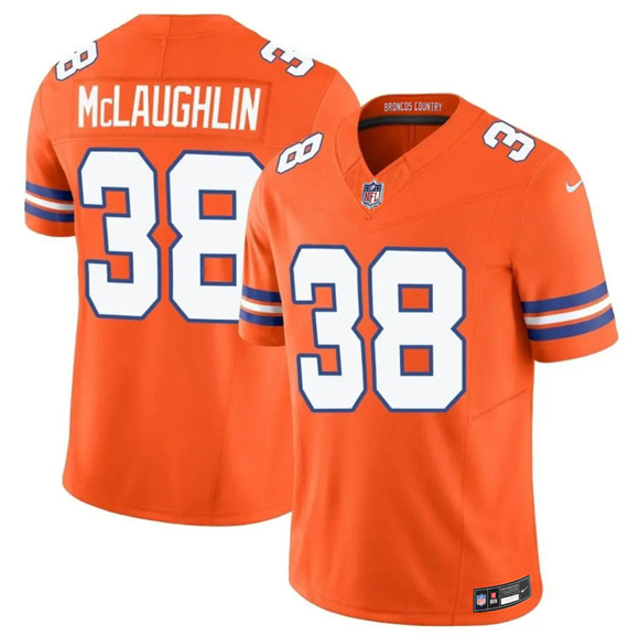 Denver Broncos #38 Jaleel McLaughlin Orange F.U.S.E. Mile High Collection 1977 Throwback Vapor Limited Football Stitched Jersey Denver Broncos #38 Jaleel McLaughlin Orange F.U.S.E. Mile High Collection 1977 Throwback Vapor Limited Football Stitched Jersey