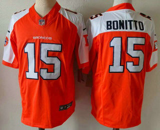 Denver Broncos #15 Nik Bonitto Orange Thanksgiving FUSE Vapor Jersey Denver Broncos #15 Nik Bonitto Orange Thanksgiving FUSE Vapor Jersey
