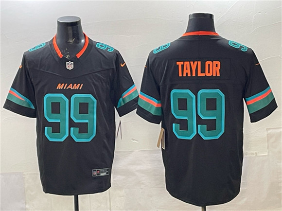 Miami Dolphins #99 Jason Taylor Black 2025 F.U.S.E. ??Rivalries?? Vapor Limited Football Stitched Jersey Miami Dolphins #99 Jason Taylor Black 2025 F.U.S.E. ??Rivalries?? Vapor Limited Football Stitched Jersey