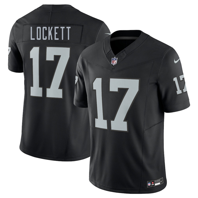 Las Vegas Raiders #17 Tyler Lockett Black 2025 F.U.S.E. Vapor Untouchable Limited Stitched Football Jersey Las Vegas Raiders #17 Tyler Lockett Black 2025 F.U.S.E. Vapor Untouchable Limited Stitched Football Jersey