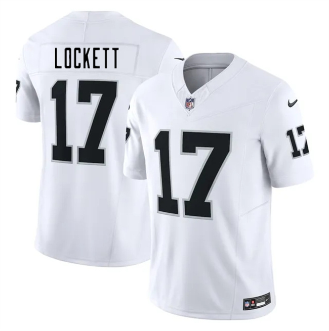 Las Vegas Raiders #17 Tyler Lockett White 2025 F.U.S.E. Vapor Untouchable Limited Stitched Football Jersey Las Vegas Raiders #17 Tyler Lockett White 2025 F.U.S.E. Vapor Untouchable Limited Stitched Football Jersey