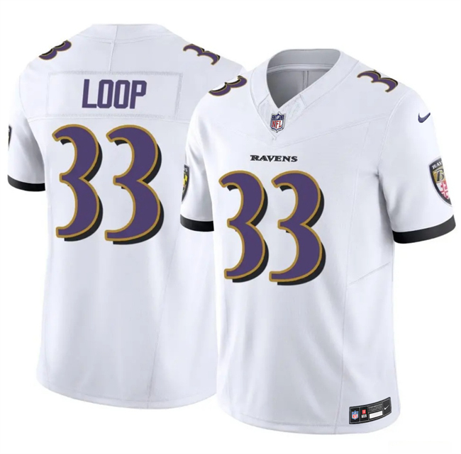 Baltimore Ravens #33 Tyler Loop White 2025 F.U.S.E. Vapor Limited Football Jersey Baltimore Ravens #33 Tyler Loop White 2025 F.U.S.E. Vapor Limited Football Jersey