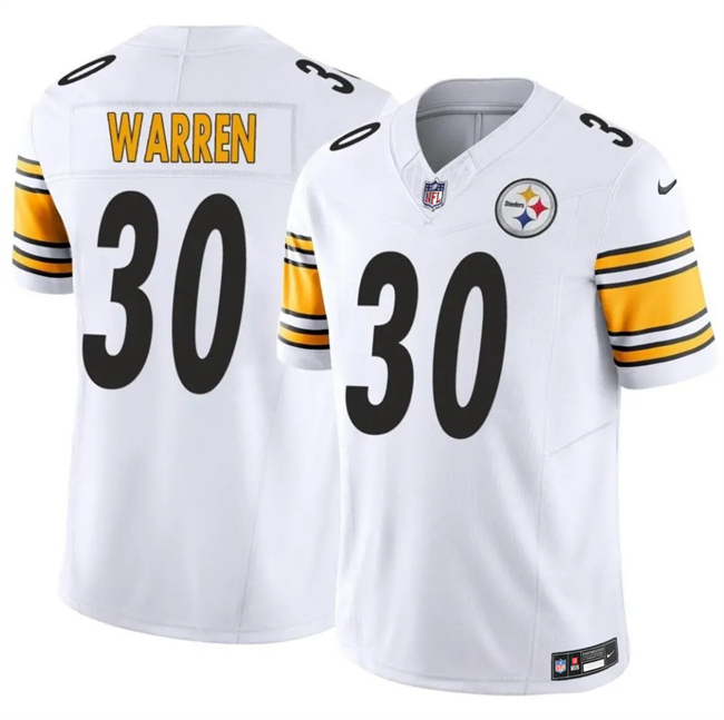 Pittsburgh Steelers #30 Jaylen Warren White 2025 F.U.S.E. Vapor Limited Stitched Football Jersey Pittsburgh Steelers #30 Jaylen Warren White 2025 F.U.S.E. Vapor Limited Stitched Football Jersey