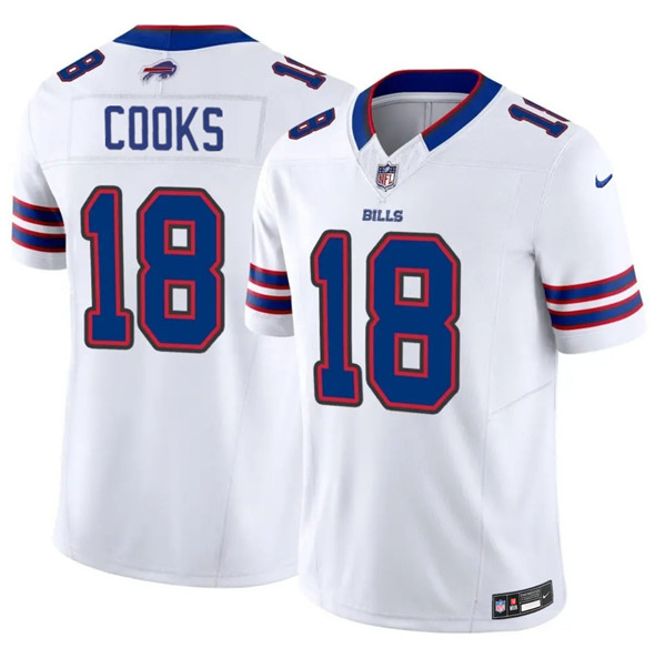 Buffalo Bills #18 Brandin Cooks White 2025 F.U.S.E. Vapor Untouchable Limited Football Stitched Jersey