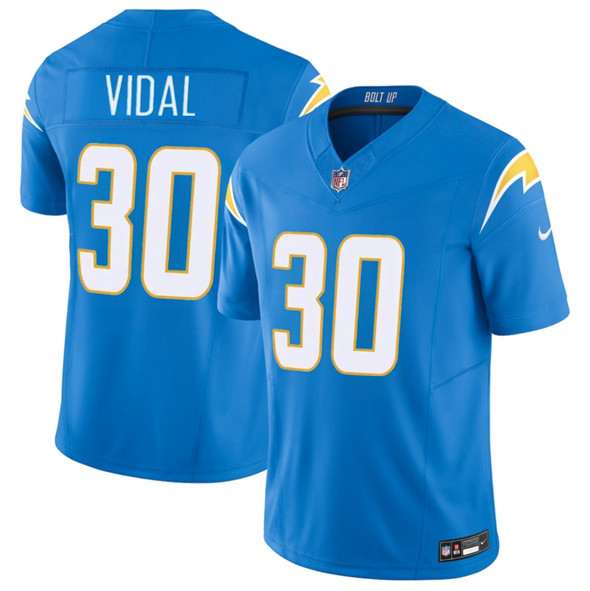 Los Angeles Chargers #30 Kimani Vidal Blue 2025 F.U.S.E. Vapor Limited Football Stitched Jersey
