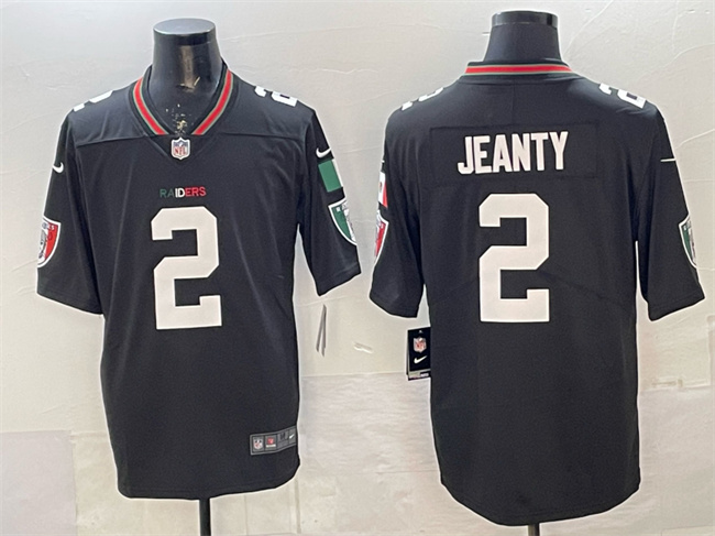 Las Vegas Raiders #2 Ashton Jeanty Black Mexico Vapor Limited Football Stitched Jersey