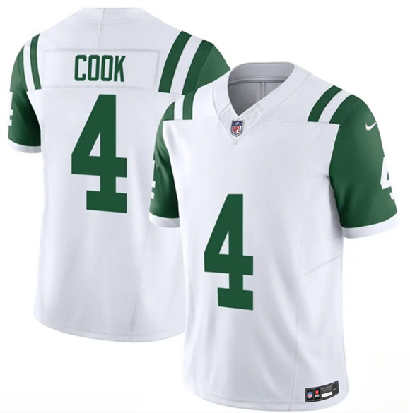 New York Jets #4 Brady Cook White 2025 F.U.S.E. Classic Alternate Vapor Untouchable Limited Football Stitched Jersey