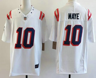New England Patriots #10 Drake Maye Limited White Fashion FUSE Vapor Jersey New England Patriots #10 Drake Maye Limited White Fashion FUSE Vapor Jersey