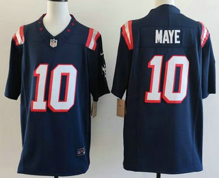 New England Patriots #10 Drake Maye Limited Navy Fashion FUSE Vapor Jersey New England Patriots #10 Drake Maye Limited Navy Fashion FUSE Vapor Jersey