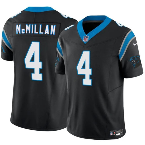 Carolina Panthers #4 Tetairoa McMillan Black 2025 Draft F.U.S.E. Vapor Limited Football Stitched Jersey