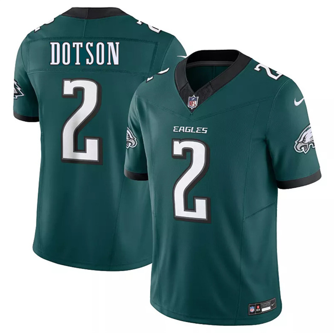 Philadelphia Eagles #2 Jahan Dotson Green 2025 New F.U.S.E. Vapor Untouchable Limited Football Stitched Jersey